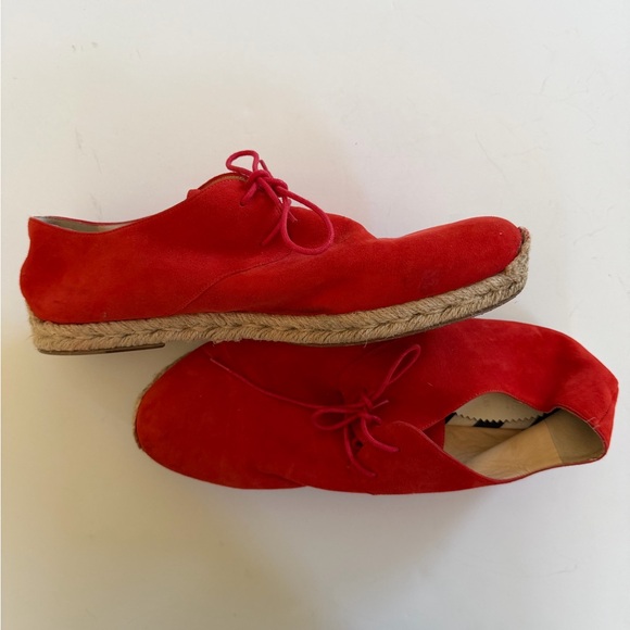 Men’s Christian Louboutin Red Suede Espadrille Shoes - Picture 4 of 7